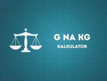 Przelicznik g na kg - kalkulator