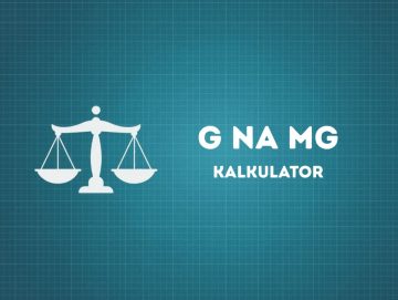 Przelicznik g na mg - kalkulator