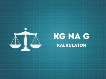Przelicznik kg na g - kalkulator