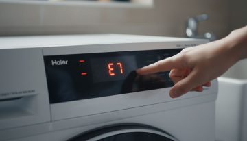 Błąd E2, E7 i F7 w pralce Haier – co oznaczają?